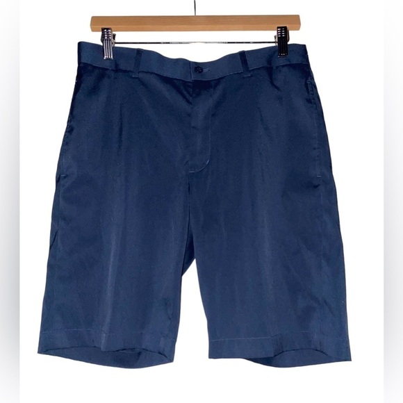 Slazenger Golf Men Performance Chino Short  9” Inseam Blue Casual W30 Flat Front - Picture 1 of 8